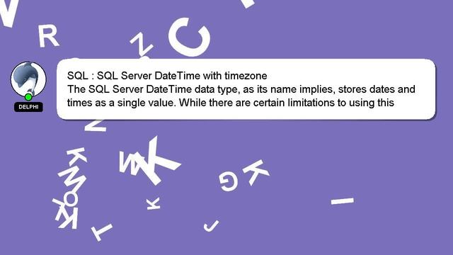 SQL : SQL Server DateTime with timezone смотреть онлайн