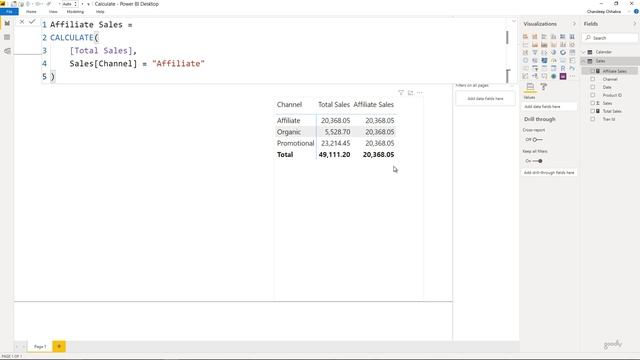 CALCULATE Function in DAX смотреть онлайн