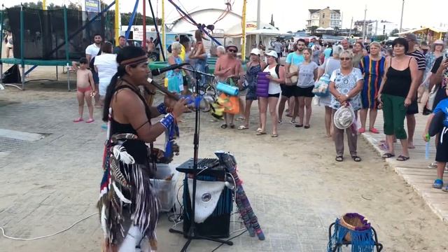 Индеец в Анапе пляж Витязево 19.08.2021 смотреть онлайн