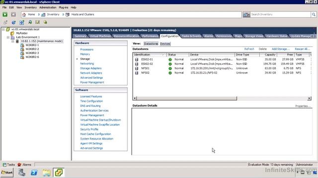 VMware ESXi & vSphere 5.1 Admin Tutorial | NFS Datastores смотреть онлайн