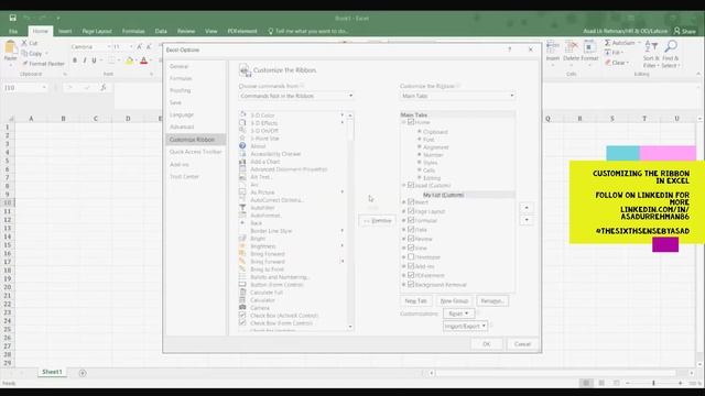 Excel Tips - Customizing the Tabs & Ribbon смотреть онлайн