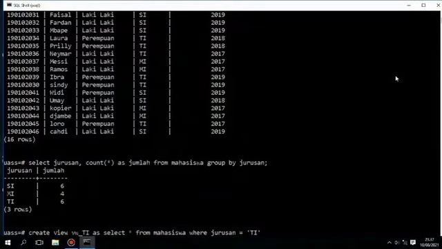 VIEW, RULE DAN GROUP BY PADA POSTGRESQL | BASIS DATA смотреть онлайн