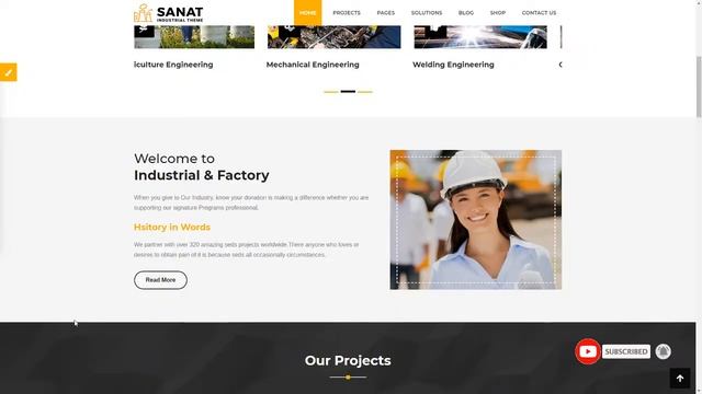 Sanat - Factory amp Industry WordPress Theme смотреть онлайн
