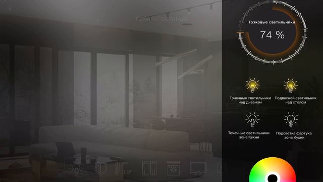 Пример интерфейса управления Iridium для частного дома