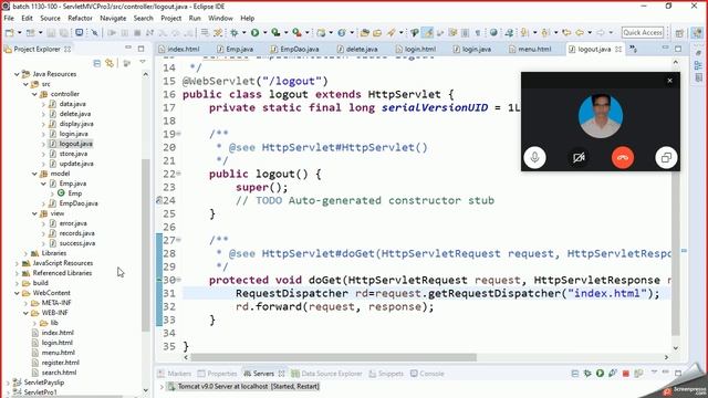 Java Servlet login logout смотреть онлайн
