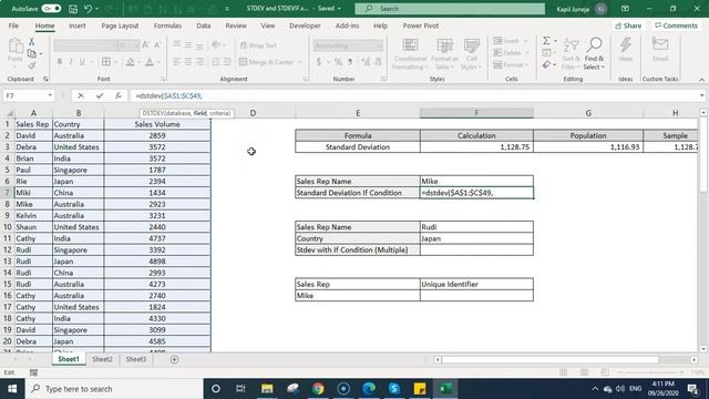 How to calculate Standard Deviation in Excel? смотреть онлайн