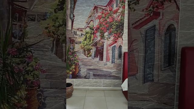Гибкая клинкерная плитка НКМ ручной формовки. Гибкий камень НКМ. Фреска на гибком камне НКМ. смотреть онлайн