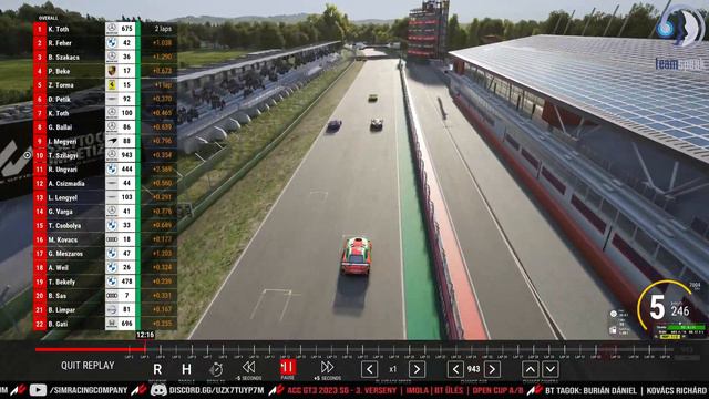 Sim Racing Company - GT3 2023 S6: 3. verseny | Imola | BT ülés | Open Cup A/B смотреть онлайн