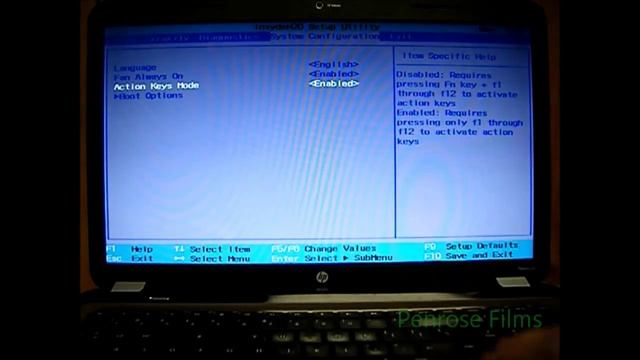Changing the FN Key Function - HP PC's смотреть онлайн