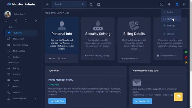 Subscription Bootstrap 5 Admin Dashboard Template with LTR Dark Theme смотреть онлайн