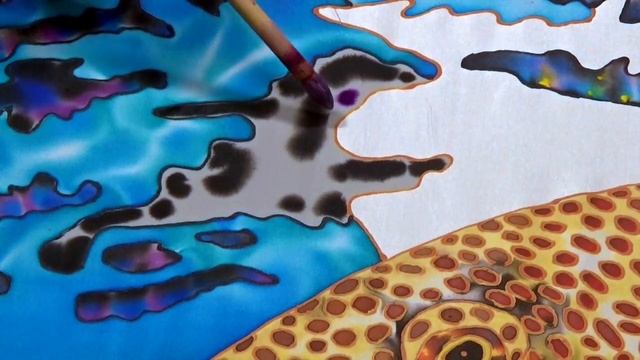 BATIK SILK PAINTING WITH JEAN-BAPTISTE - FINE ART - TIGER смотреть онлайн