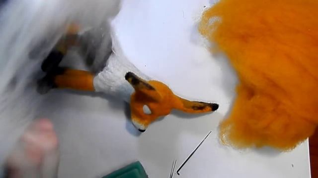 Сухое валяние: Создаем туловище, шлифовка. лисенок Фенек этап 4 смотреть онлайн