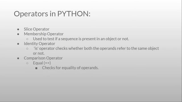Identity Operator in PYTHON | Lecture - 59 смотреть онлайн