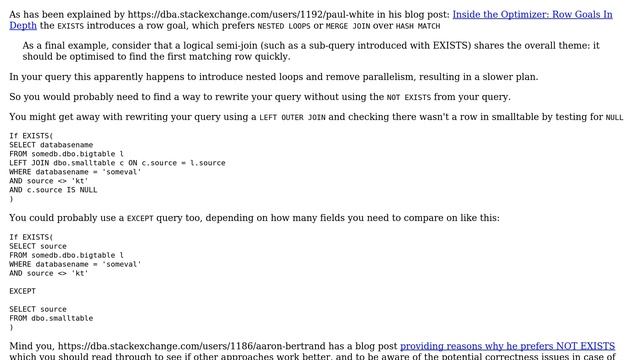 Databases: Wrapping query in IF EXISTS makes it very slow (3 Solutions!!) смотреть онлайн