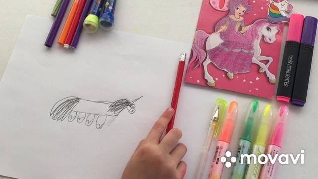 Поделки для детей. Рисуем единорога. смотреть онлайн
