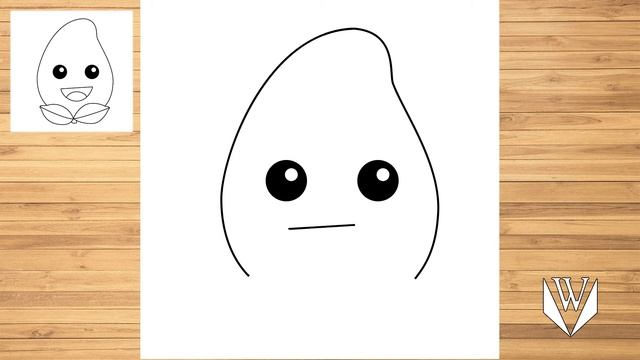 Как нарисовать манго шаг за шагом, Easy Draw | Скачать бесплатно раскраски смотреть онлайн
