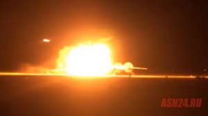 Взрыв стратегического бомбардировщика Ту-95