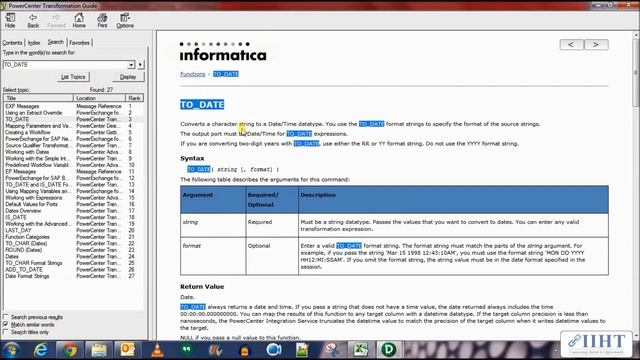 082 How To Use Informatica Help For More Functions смотреть онлайн