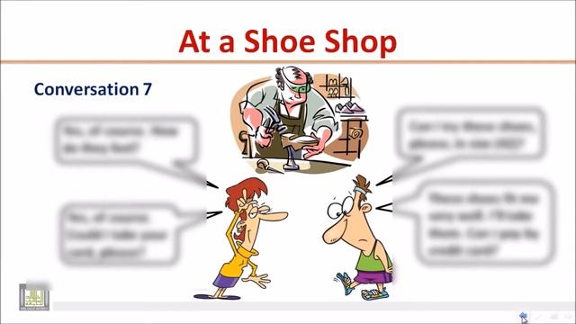 At A Shoe Shop  - English Conversations