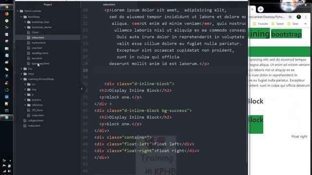 Float, Fixed top, Clearfix, StickyTop Classes Bootstrap Telugu 09 I Bootstrap Tutorials IClass смотреть онлайн