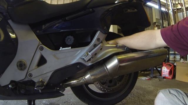 ST1300 Stock Silencer/Exhaust Removal