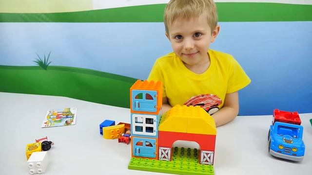Лего Ферма и Даник | Развивающее видео для детей с конструктором Lego Duplo Learn About Farm