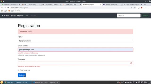 12. Node Ecommerce - Display Validation Errors смотреть онлайн