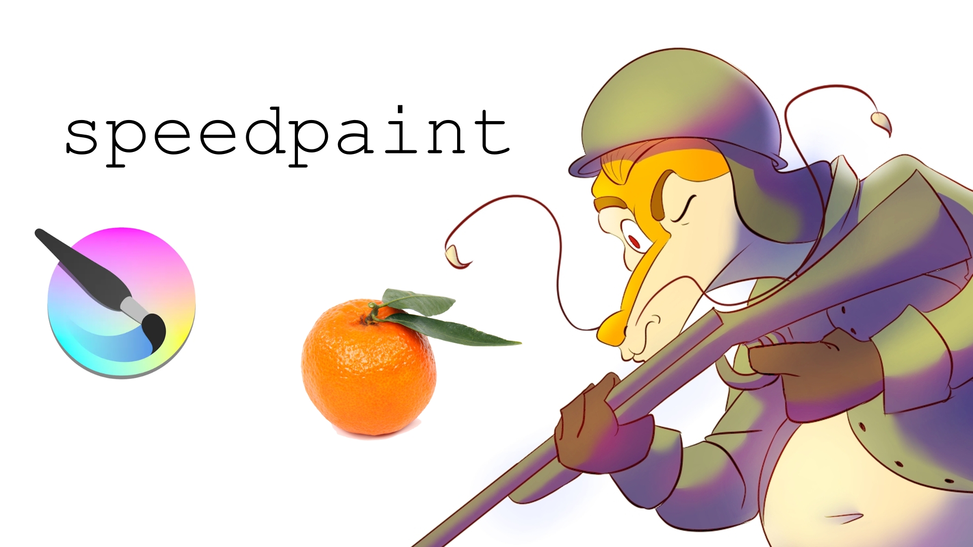 Дракон с ружьём (speedpaint)