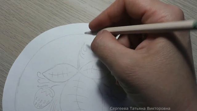 Роспись тарелки из картона в технике "Хохлома" смотреть онлайн