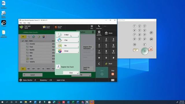 Adding Scan to Email Users for Canon IR ADV devices смотреть онлайн