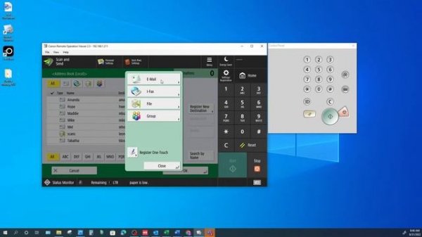 Adding Scan to Email Users for Canon IR ADV devices