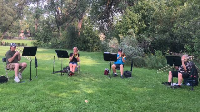 Slicky Slide Swing - 2020-08-22 - FunnyBones trombone quartet смотреть онлайн