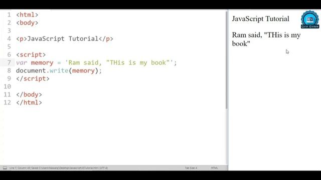 JavaScript Data Types #javascript #datatypes #htmltutorial смотреть онлайн