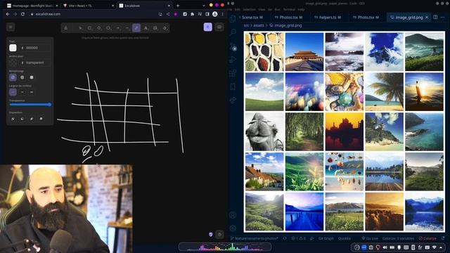 Galerie d'images en React et Three.js смотреть онлайн