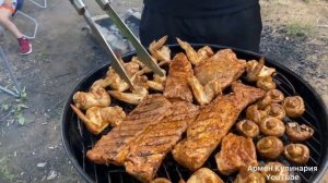 Свиные рёбра на гриле барбекю | @Armen_kulinariya