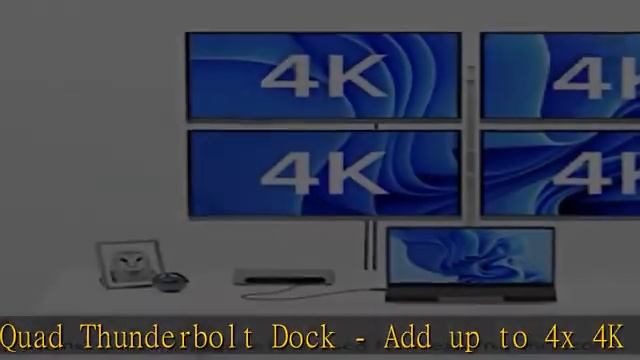 Plugable 16-in-1 Thunderbolt 4 Dock with 100W Charging, 4K Quad Monitor Setup for Thunderbolt 4 Win смотреть онлайн
