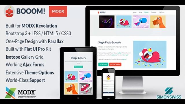 Booom! - Bootstrap Flat UI Pro Theme For MODX | Themeforest Website Templates and Themes смотреть онлайн
