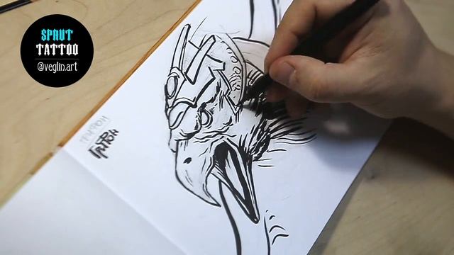 Drawing GRIPHON | Рисование Грифона SCETCH смотреть онлайн