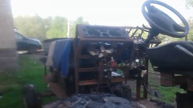 Самодельный трактор обзор установка колёс урал смотреть онлайн