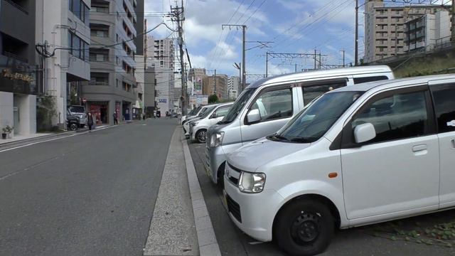😸💖💖福岡県福岡市　筑前箕島から博多駅へゆっくり歩くストリートビュー　2022年10月10日撮影。 Slow street view of the city of Fukuoka. смотреть онлайн