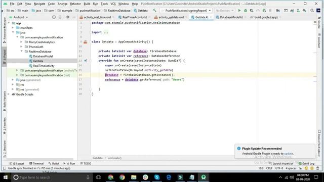 Store & Read Data from Firebase real-time database in Android Studio using KOTLIN | Game App Studi смотреть онлайн
