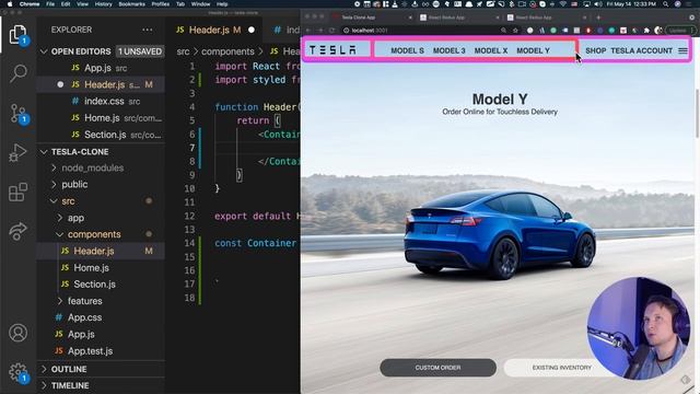 ? Building the Tesla Clone with ReactJS (Redux + Styled Components) смотреть онлайн