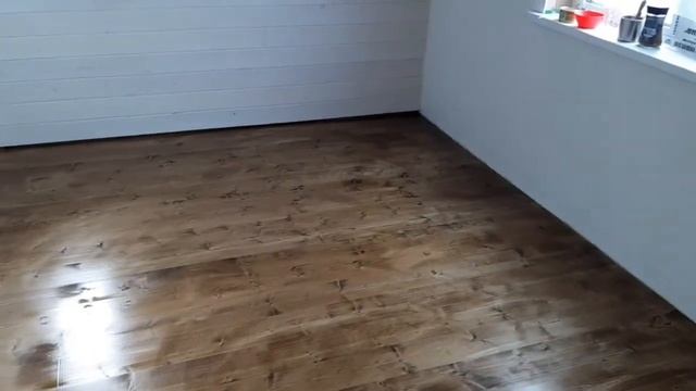 Масло для деревянного пола за 500 рублей ! Чем я красил шпунтованную доску смотреть онлайн