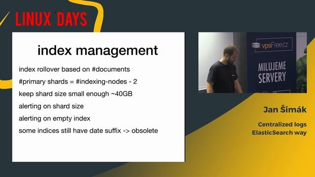 LinuxDays 2019 - Centralized logs ElasticSearch way - Jan Šimák смотреть онлайн