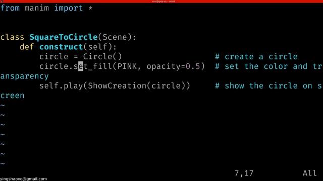 Python math animation with manim | in 5 minutes смотреть онлайн