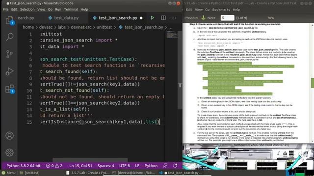 Lab Devnet 3.5.7 - Create a Python Unit Test смотреть онлайн