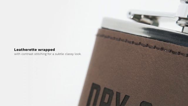 Leatherette Wrapped 6 oz. Stainless Steel Hip Flask смотреть онлайн