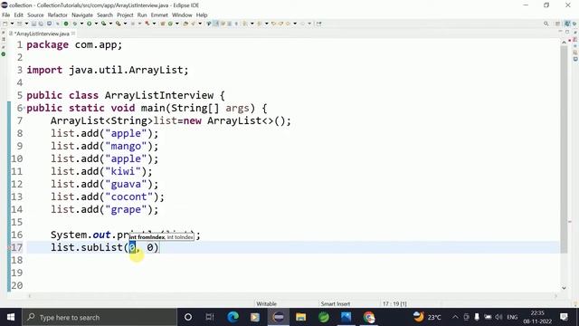 Java program to get subList from List || Shyam Sundar смотреть онлайн