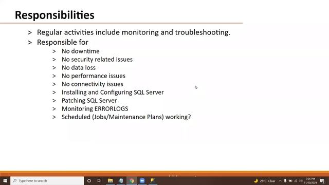 SQL DBA @8PM IST Class3 смотреть онлайн