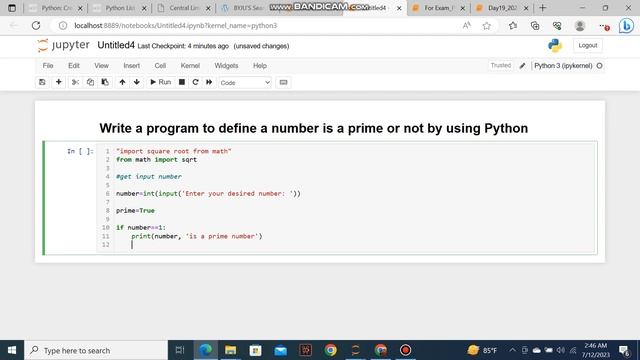 Find Prime Number by Using Python Programming II Hasan Bangladesh смотреть онлайн